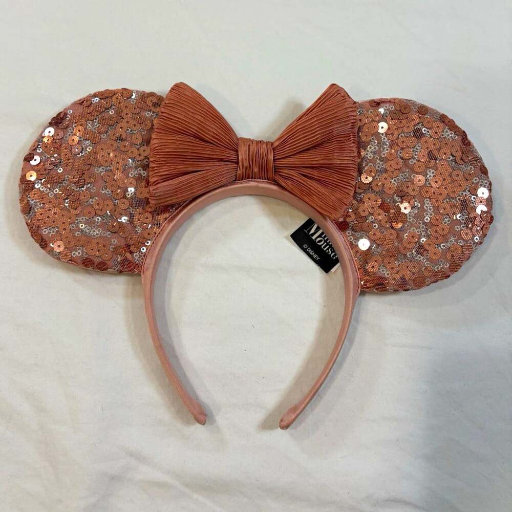 Disney Minnie Mouse Rose Gold Sequined Ears